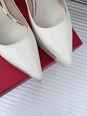 Valentino Garavani Tan-Go Platform Pointed Toe Pump White 15cm - 5