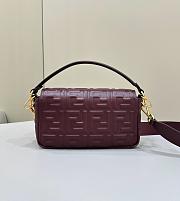 Fendi Baguette Red Wine Shoulder Bag 27x15x6cm - 2