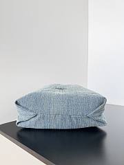Balenciaga Crush Small Tote Bag Blue 23.9x25.9x9.9cm - 4