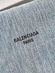 Balenciaga Crush Small Tote Bag Blue 23.9x25.9x9.9cm - 3