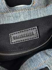 Balenciaga Crush Small Tote Bag Blue 23.9x25.9x9.9cm - 2