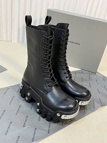 Balenciaga Bulldozer Lace-Up Boot Black