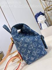 Louis Vuitton LV Backpack Blue Denim 21x12x23cm - 5