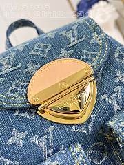 Louis Vuitton LV Backpack Blue Denim 21x12x23cm - 2