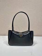 Prada Medium Leather Handbag Black 28x16x10cm - 1