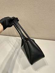 Prada Medium Leather Handbag Black 28x16x10cm - 5