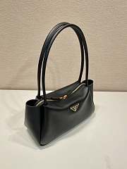 Prada Medium Leather Handbag Black 28x16x10cm - 3