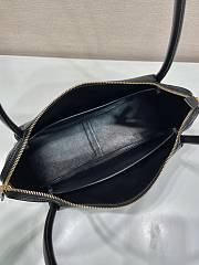 Prada Medium Leather Handbag Black 28x16x10cm - 6