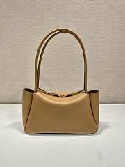 Prada Medium Leather Handbag Tan 28x16x10cm - 3