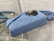 Dior Small Lady D-JOY Blue Cannage Denim 22 x 12 x 5cm - 4