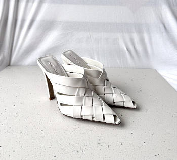 Bottega Veneta Alfie Mule White 10cm