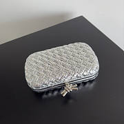 Bottega Veneta Knot Minaudiere Silver 20x12x5.5cm - 5