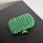 Bottega Veneta Knot Minaudiere Green 20x12x5.5cm - 2