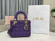 Dior Small Lady Bag Purple 20cm - 1