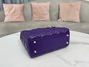 Dior Small Lady Bag Purple 20cm - 5