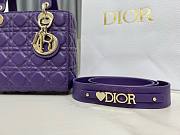 Dior Small Lady Bag Purple 20cm - 4