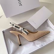 Dior J’adior Slingback Pump Beige Fabric 9.5cm - 4