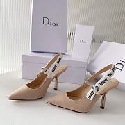 Dior J’adior Slingback Pump Beige Fabric 9.5cm - 3