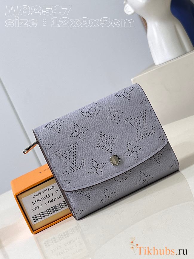 Louis Vuitton LV Iris Compact Wallet Iris Blue 12x9.5x3cm - 1