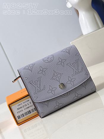 Louis Vuitton LV Iris Compact Wallet Iris Blue 12x9.5x3cm