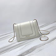 Bvlgari Serpenti Leather Crossbody Bag White 20x14x4.5cm - 6