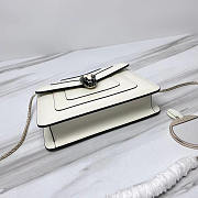 Bvlgari Serpenti Leather Crossbody Bag White 20x14x4.5cm - 3