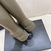 Chanel Rubber Rain Boots Dark Beige - 2