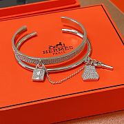 Hermes Kelly White Gold Bracelet - 1