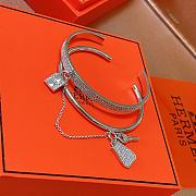 Hermes Kelly White Gold Bracelet - 5