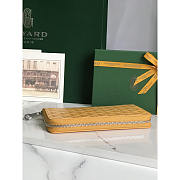 Goyard Goyardine Matignon Zip Around GM Wallet Yellow 20x11x2.3cm - 4