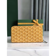 Goyard Goyardine Matignon Zip Around GM Wallet Yellow 20x11x2.3cm - 2