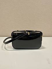 Prada Patent Leather Shoulder Bag Black 20x10x4cm - 3