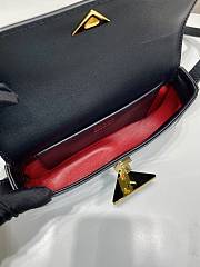 Prada Patent Leather Shoulder Bag Black 20x10x4cm - 6