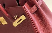 Hermes Birkin Wine Red Togo Gold Hardware  - 6