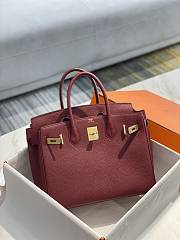 Hermes Birkin Wine Red Togo Gold Hardware  - 4