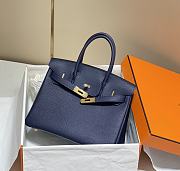 Hermes Birkin Navy Blue Gold Hardware - 4