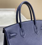 Hermes Birkin Navy Blue Gold Hardware - 5