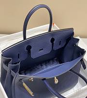 Hermes Birkin Navy Blue Gold Hardware - 6