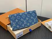 Louis Vuitton LV Zippy Wallet Denim Blue 19.5 x 10.5 x 2.5 cm - 2