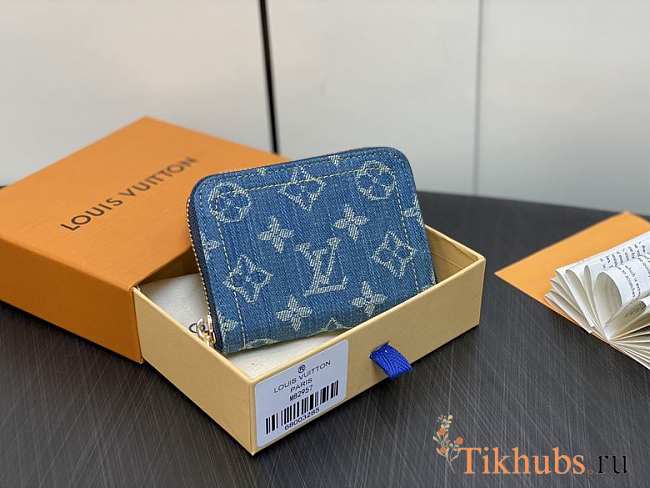 Louis Vuitton LV Zippy Coin Purse Denim 11 x 8.5 x 2 cm - 1