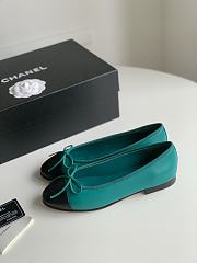 Chanel Ballerina Flat Green Black - 5