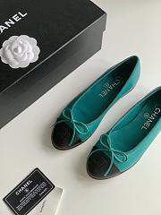 Chanel Ballerina Flat Green Black - 3