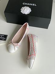 Chanel Ballerina Flat Pink White - 6