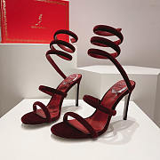 Rene Caovilla Cleo Ankle Strap Heel Sandals Red 10cm - 2