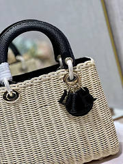 Dior Lady Bag Black Wicker 24cm - 4