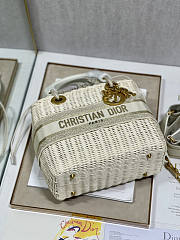 Dior Lady Bag Natural Wicker 24cm - 3