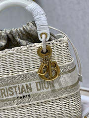 Dior Lady Bag Natural Wicker 24cm - 4