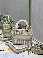 Dior Lady Bag Natural Wicker 24cm - 6