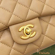 Chanel Small Top Handle Lambskin Beige Gold HW 20x12x6cm - 5