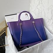 Chanel Shopping Bag Shaded Purple Blue Dark Blue 34cm - 2